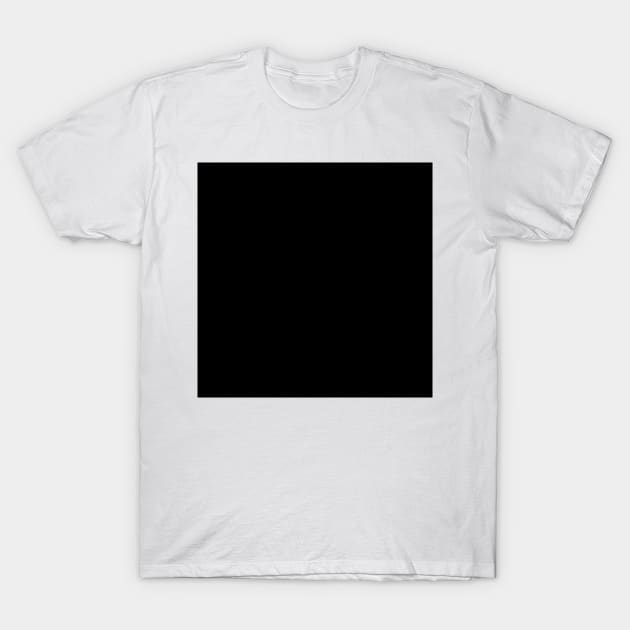 Classic Black Solid Color Block T-Shirt by AmyBrinkman